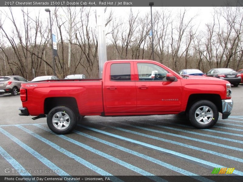 Red Hot / Jet Black 2017 Chevrolet Silverado 1500 LT Double Cab 4x4