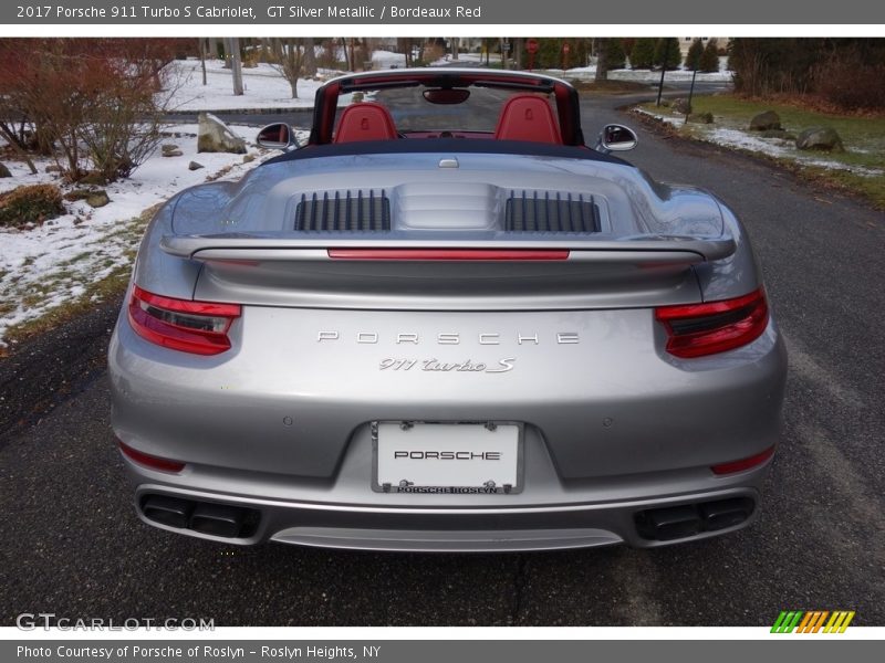 GT Silver Metallic / Bordeaux Red 2017 Porsche 911 Turbo S Cabriolet
