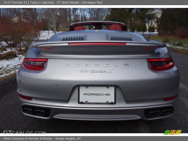 GT Silver Metallic / Bordeaux Red 2017 Porsche 911 Turbo S Cabriolet