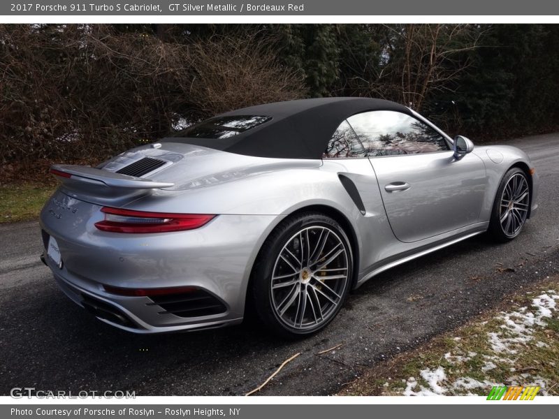 GT Silver Metallic / Bordeaux Red 2017 Porsche 911 Turbo S Cabriolet