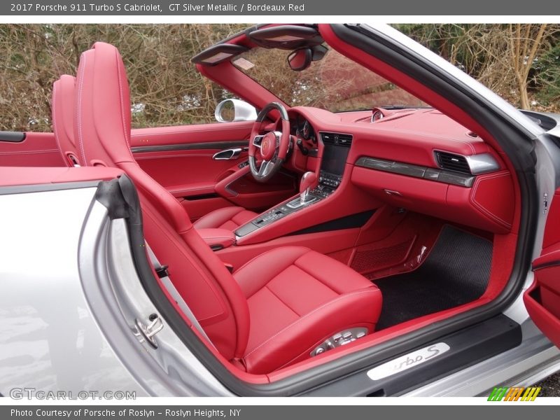 GT Silver Metallic / Bordeaux Red 2017 Porsche 911 Turbo S Cabriolet