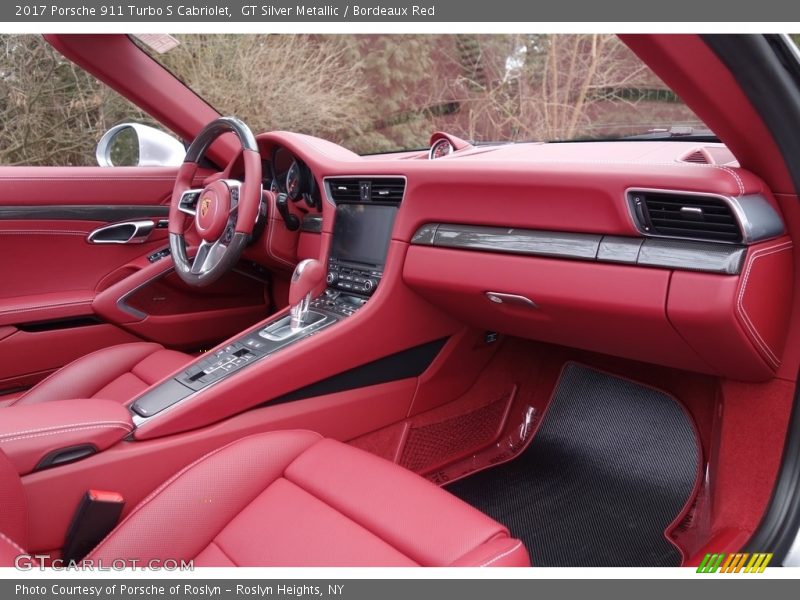 GT Silver Metallic / Bordeaux Red 2017 Porsche 911 Turbo S Cabriolet