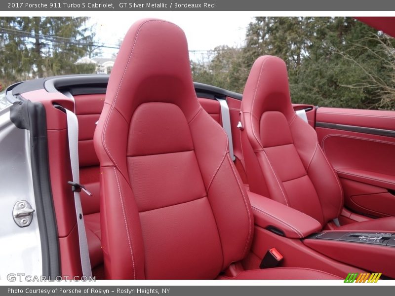 GT Silver Metallic / Bordeaux Red 2017 Porsche 911 Turbo S Cabriolet