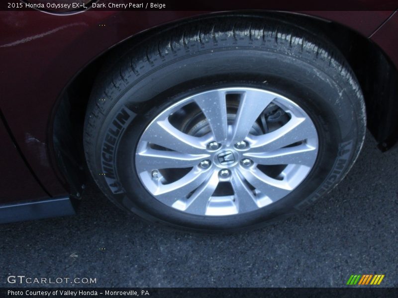 Dark Cherry Pearl / Beige 2015 Honda Odyssey EX-L