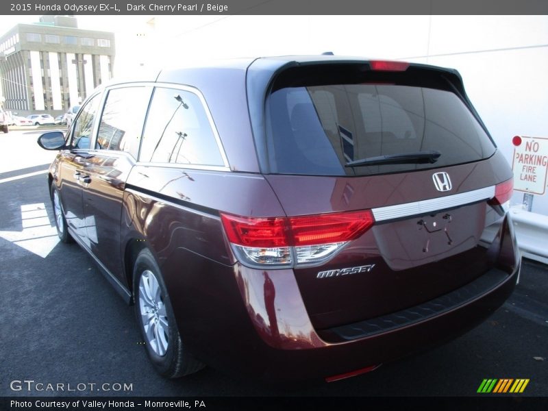 Dark Cherry Pearl / Beige 2015 Honda Odyssey EX-L