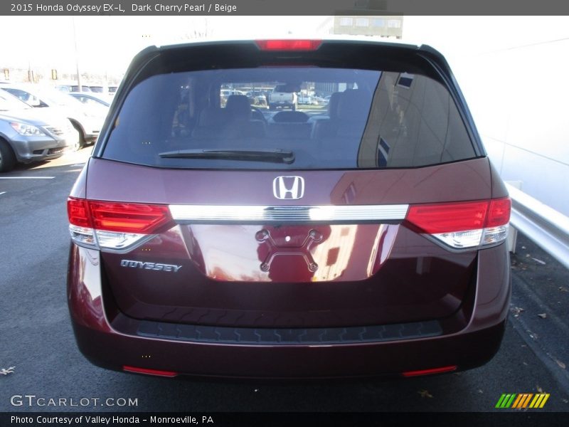 Dark Cherry Pearl / Beige 2015 Honda Odyssey EX-L