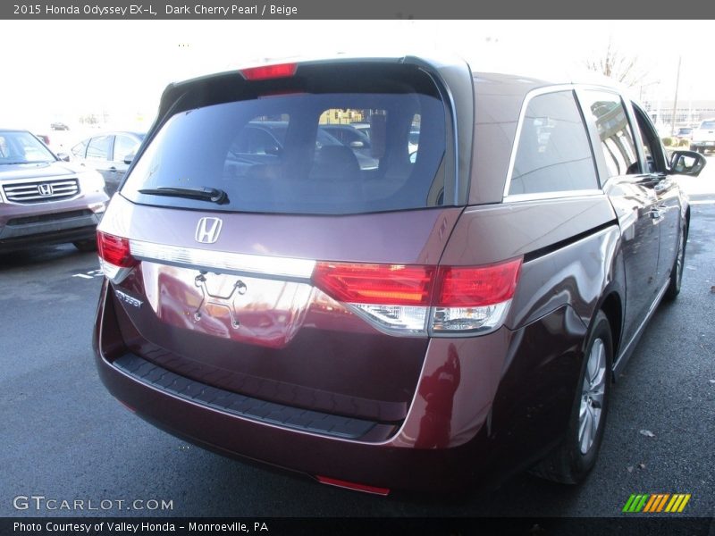 Dark Cherry Pearl / Beige 2015 Honda Odyssey EX-L