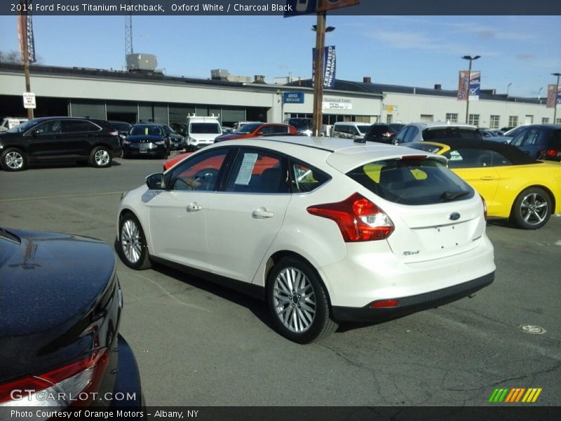 Oxford White / Charcoal Black 2014 Ford Focus Titanium Hatchback