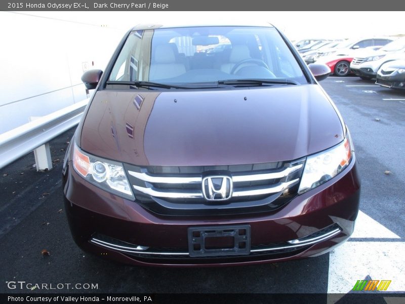 Dark Cherry Pearl / Beige 2015 Honda Odyssey EX-L