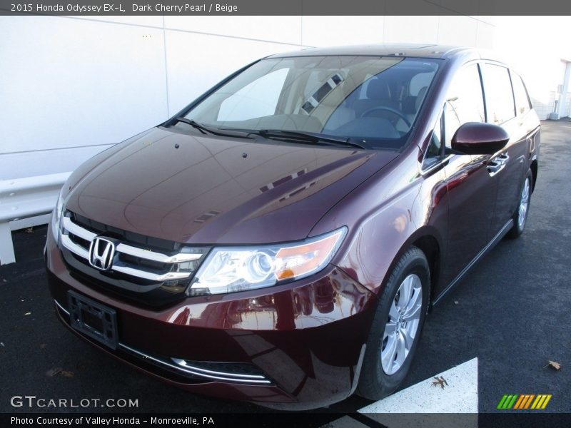 Dark Cherry Pearl / Beige 2015 Honda Odyssey EX-L