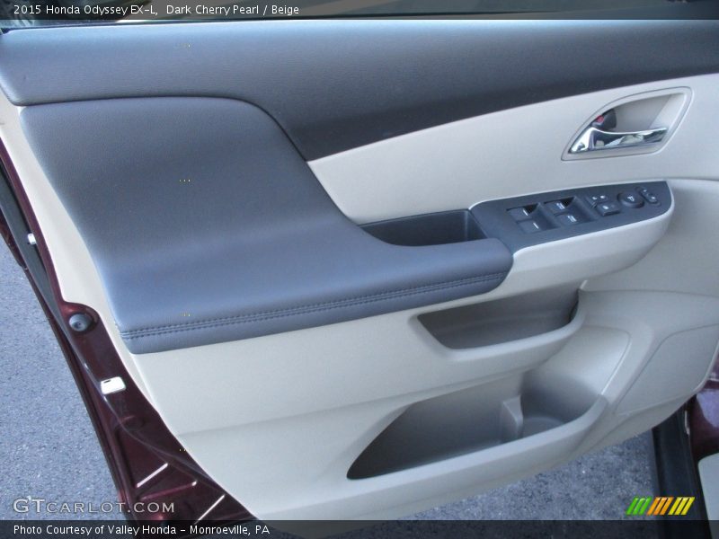 Dark Cherry Pearl / Beige 2015 Honda Odyssey EX-L