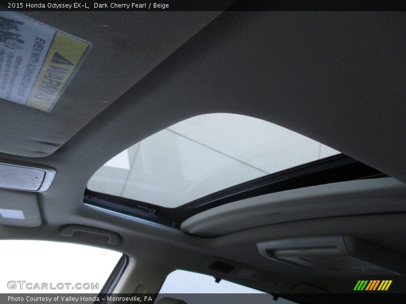 Dark Cherry Pearl / Beige 2015 Honda Odyssey EX-L