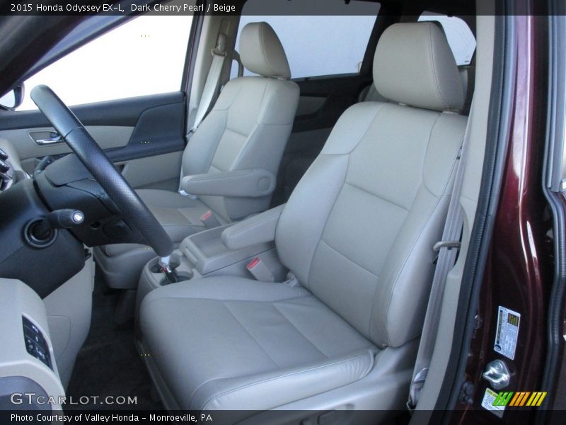 Dark Cherry Pearl / Beige 2015 Honda Odyssey EX-L