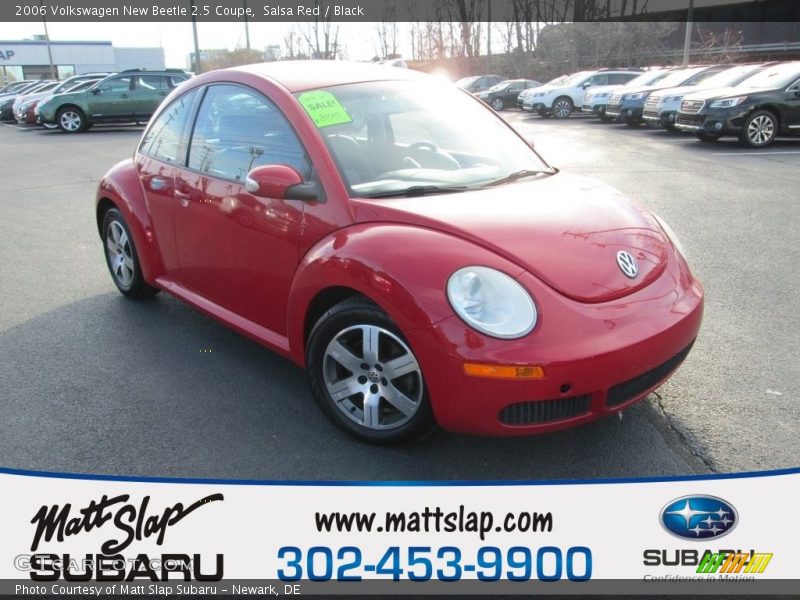 Salsa Red / Black 2006 Volkswagen New Beetle 2.5 Coupe