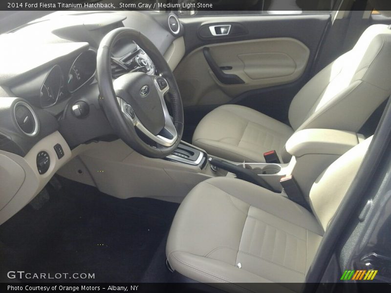 Storm Gray / Medium Light Stone 2014 Ford Fiesta Titanium Hatchback