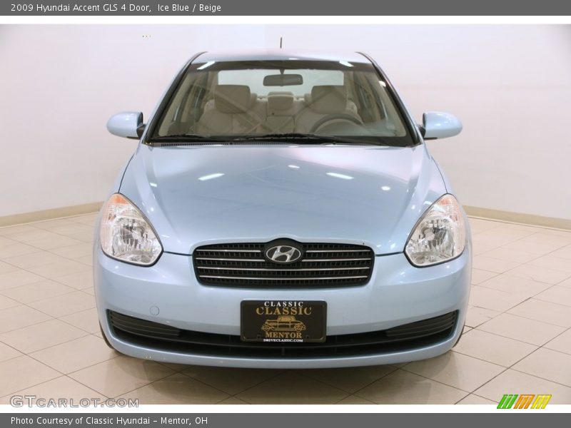 Ice Blue / Beige 2009 Hyundai Accent GLS 4 Door