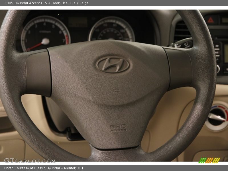 Ice Blue / Beige 2009 Hyundai Accent GLS 4 Door