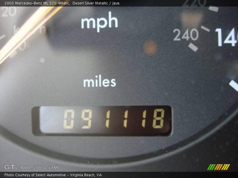 Desert Silver Metallic / Java 2003 Mercedes-Benz ML 320 4Matic