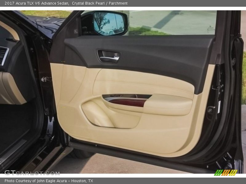 Crystal Black Pearl / Parchment 2017 Acura TLX V6 Advance Sedan