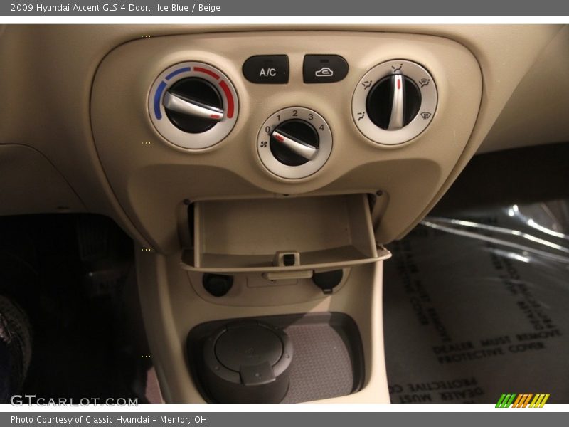Ice Blue / Beige 2009 Hyundai Accent GLS 4 Door