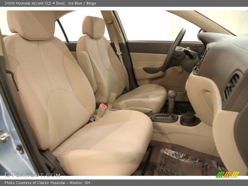 Ice Blue / Beige 2009 Hyundai Accent GLS 4 Door