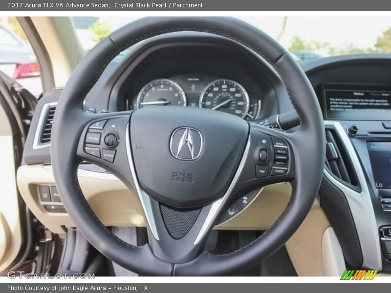 Crystal Black Pearl / Parchment 2017 Acura TLX V6 Advance Sedan