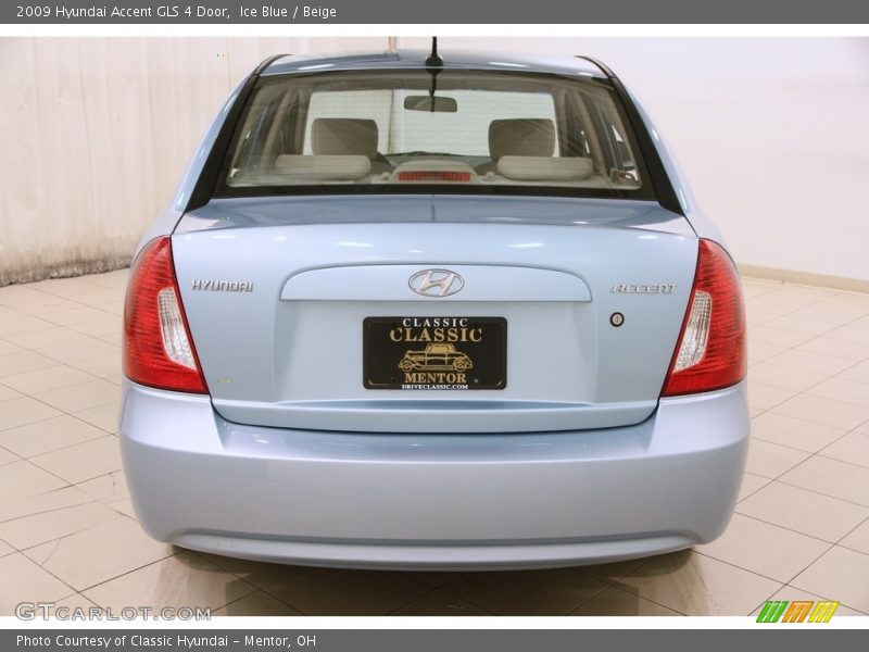 Ice Blue / Beige 2009 Hyundai Accent GLS 4 Door