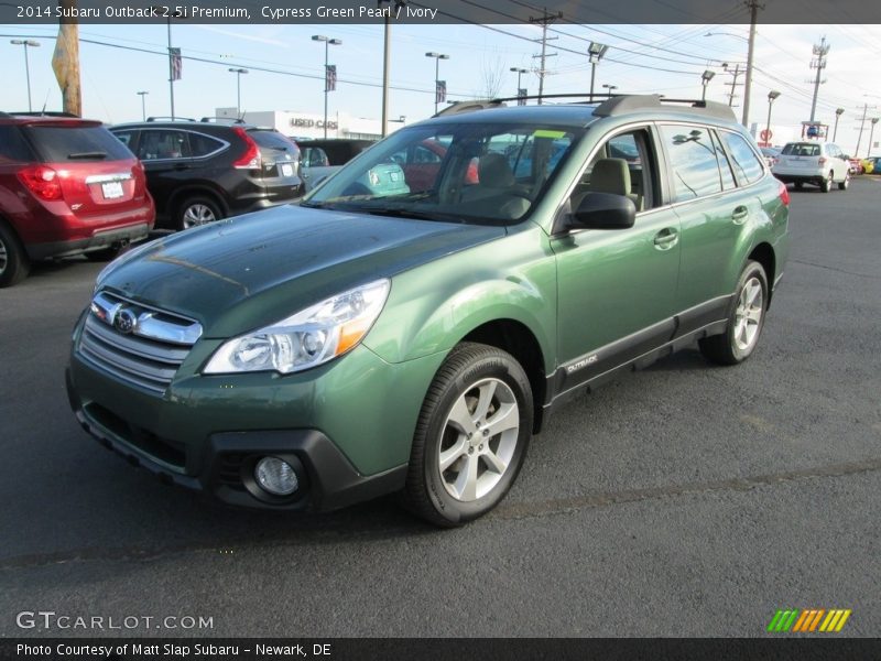 Cypress Green Pearl / Ivory 2014 Subaru Outback 2.5i Premium