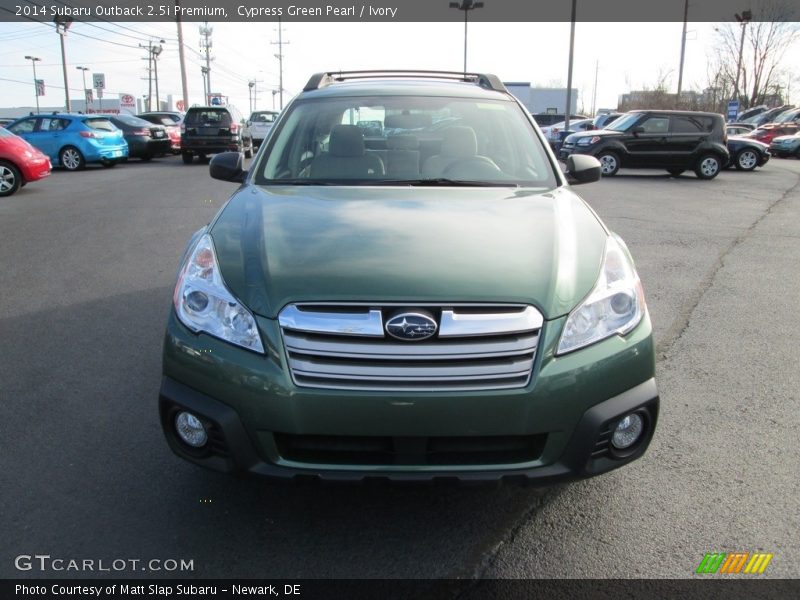 Cypress Green Pearl / Ivory 2014 Subaru Outback 2.5i Premium