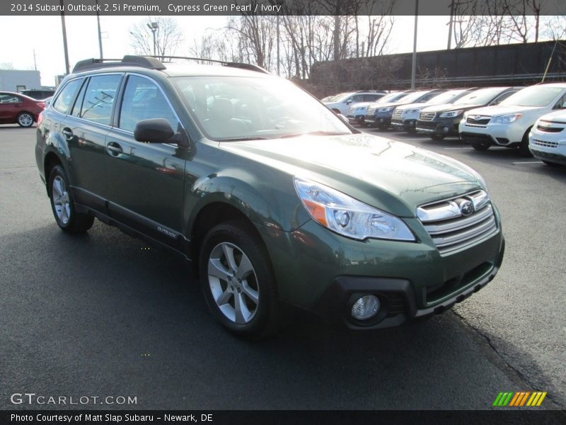 Cypress Green Pearl / Ivory 2014 Subaru Outback 2.5i Premium