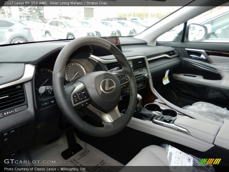 Silver Lining Metallic / Stratus Gray 2017 Lexus RX 350 AWD