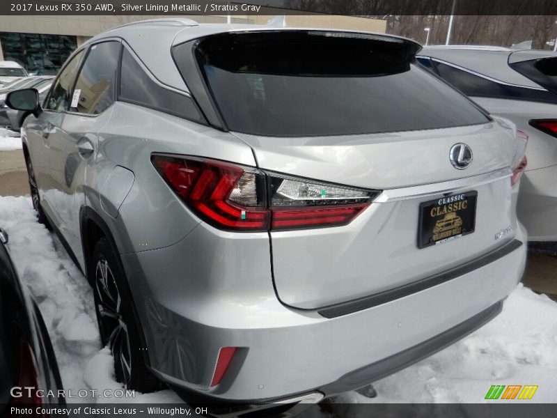 Silver Lining Metallic / Stratus Gray 2017 Lexus RX 350 AWD