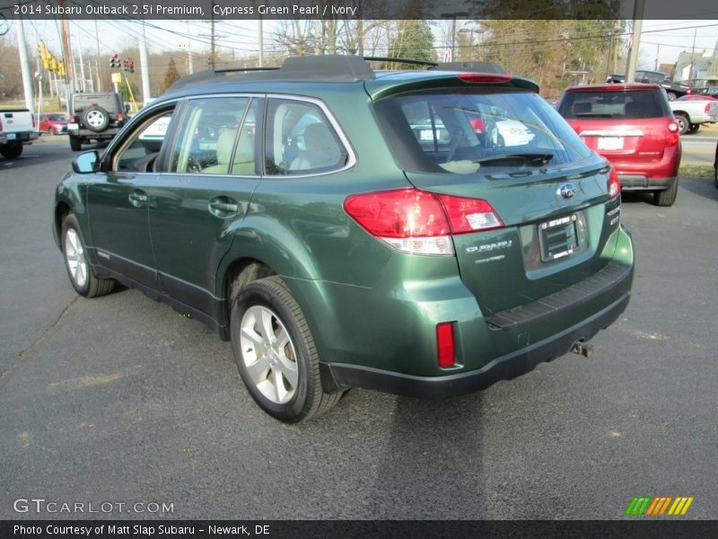 Cypress Green Pearl / Ivory 2014 Subaru Outback 2.5i Premium