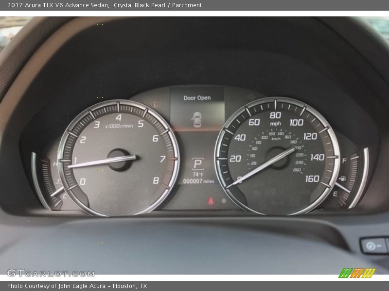 Crystal Black Pearl / Parchment 2017 Acura TLX V6 Advance Sedan