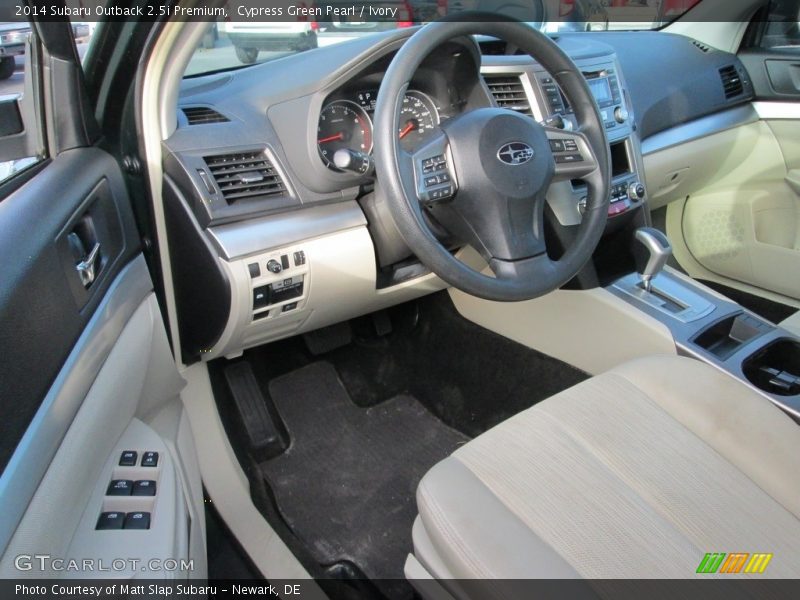 Cypress Green Pearl / Ivory 2014 Subaru Outback 2.5i Premium