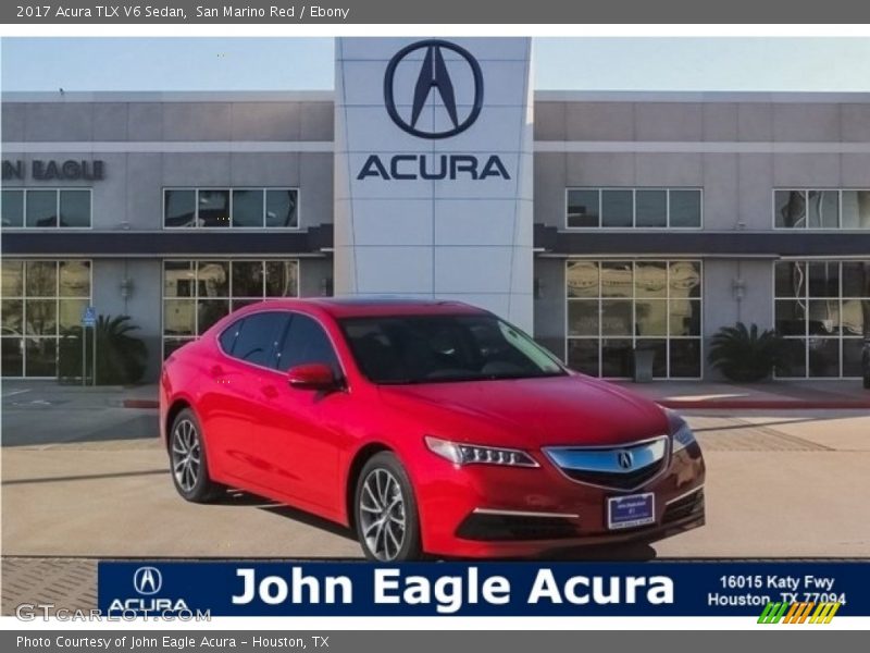 San Marino Red / Ebony 2017 Acura TLX V6 Sedan