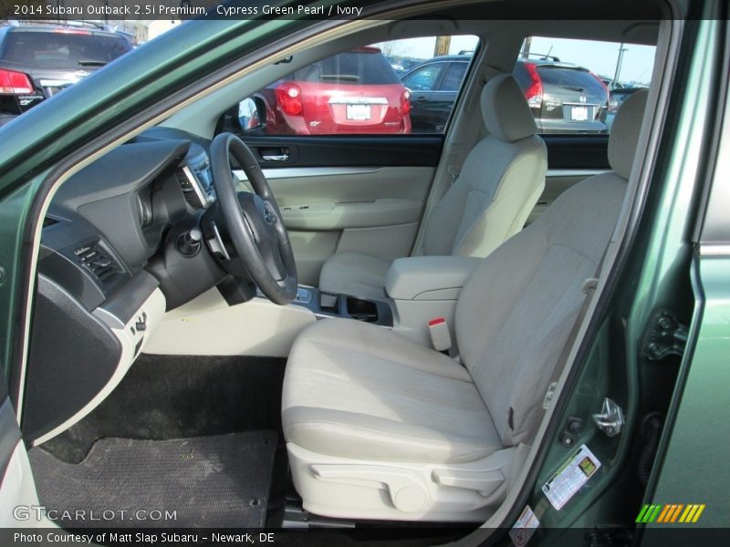 Cypress Green Pearl / Ivory 2014 Subaru Outback 2.5i Premium