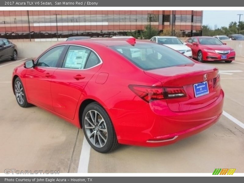 San Marino Red / Ebony 2017 Acura TLX V6 Sedan