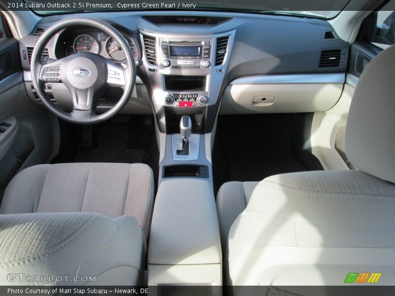 Cypress Green Pearl / Ivory 2014 Subaru Outback 2.5i Premium