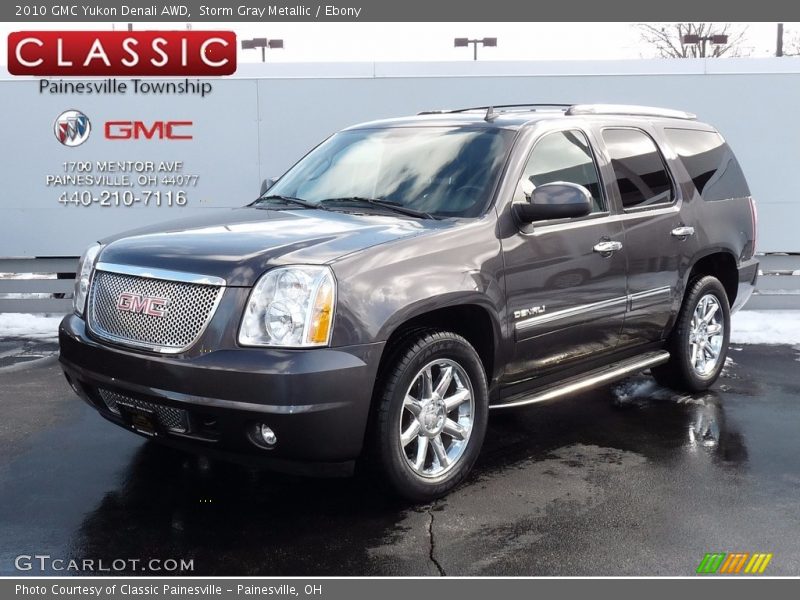 Storm Gray Metallic / Ebony 2010 GMC Yukon Denali AWD