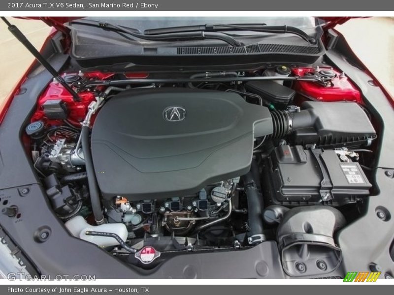 San Marino Red / Ebony 2017 Acura TLX V6 Sedan