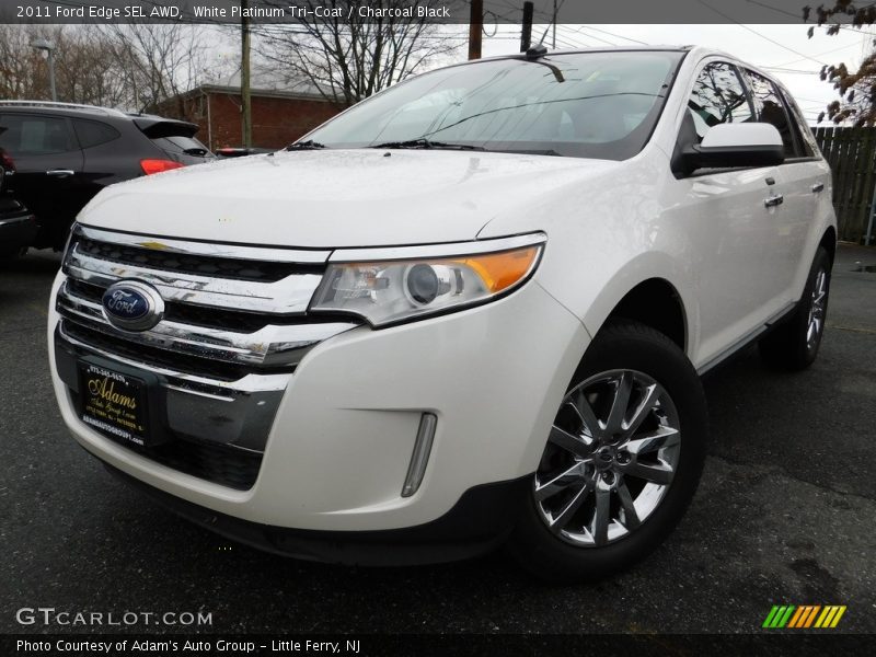 White Platinum Tri-Coat / Charcoal Black 2011 Ford Edge SEL AWD
