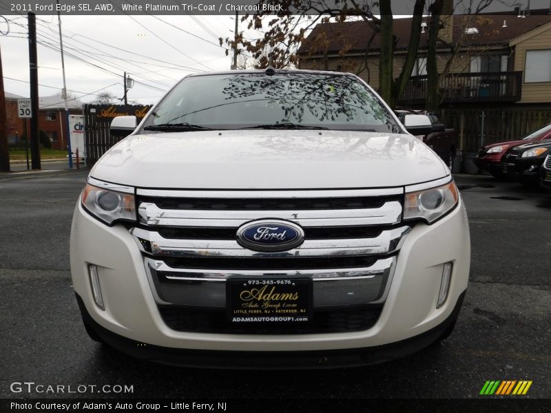 White Platinum Tri-Coat / Charcoal Black 2011 Ford Edge SEL AWD