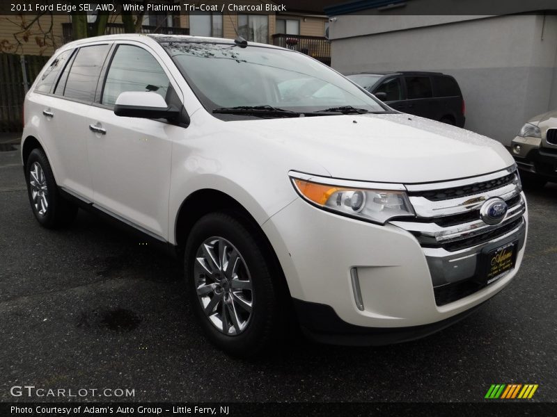 White Platinum Tri-Coat / Charcoal Black 2011 Ford Edge SEL AWD