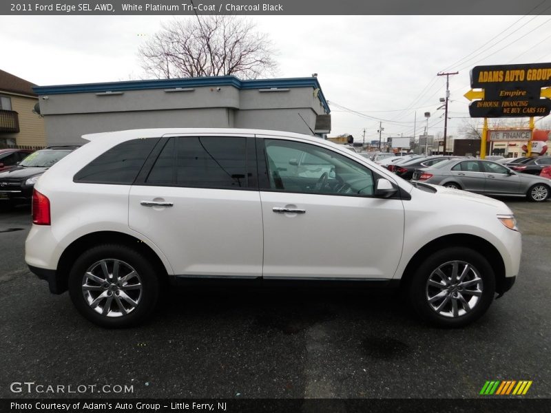 White Platinum Tri-Coat / Charcoal Black 2011 Ford Edge SEL AWD