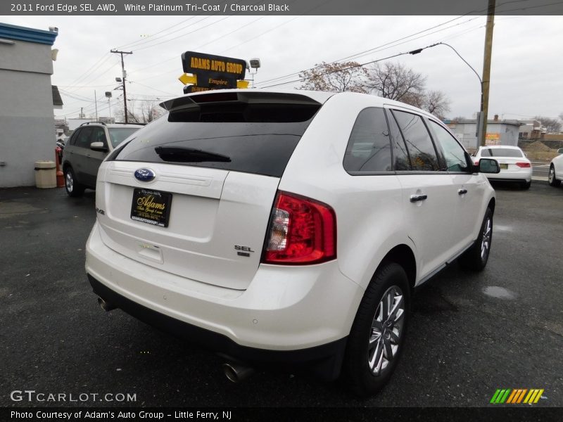 White Platinum Tri-Coat / Charcoal Black 2011 Ford Edge SEL AWD