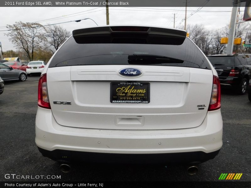 White Platinum Tri-Coat / Charcoal Black 2011 Ford Edge SEL AWD