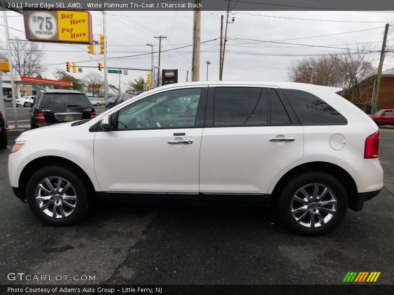 White Platinum Tri-Coat / Charcoal Black 2011 Ford Edge SEL AWD