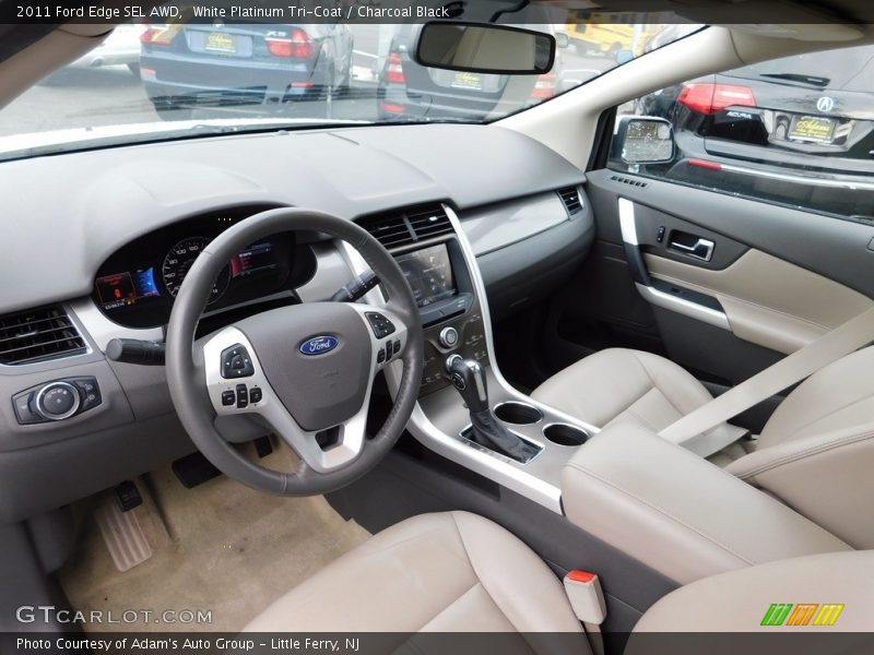 White Platinum Tri-Coat / Charcoal Black 2011 Ford Edge SEL AWD