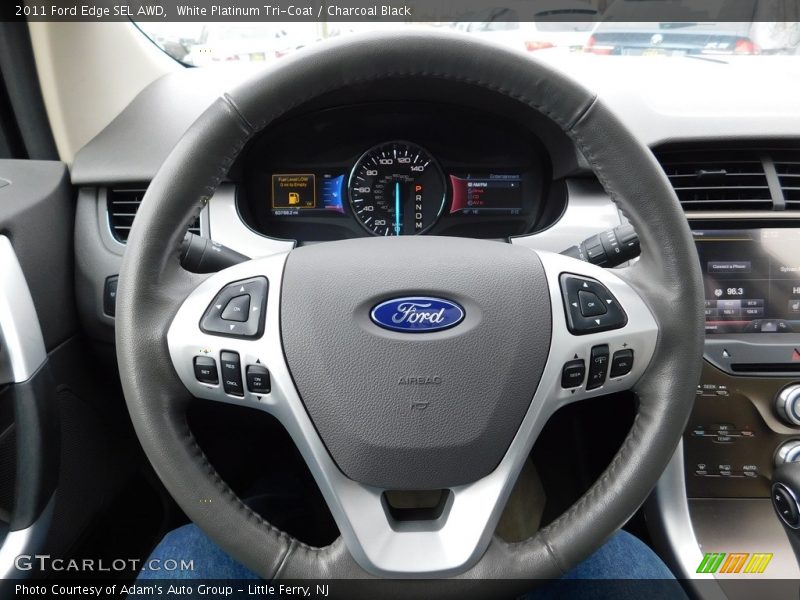 White Platinum Tri-Coat / Charcoal Black 2011 Ford Edge SEL AWD